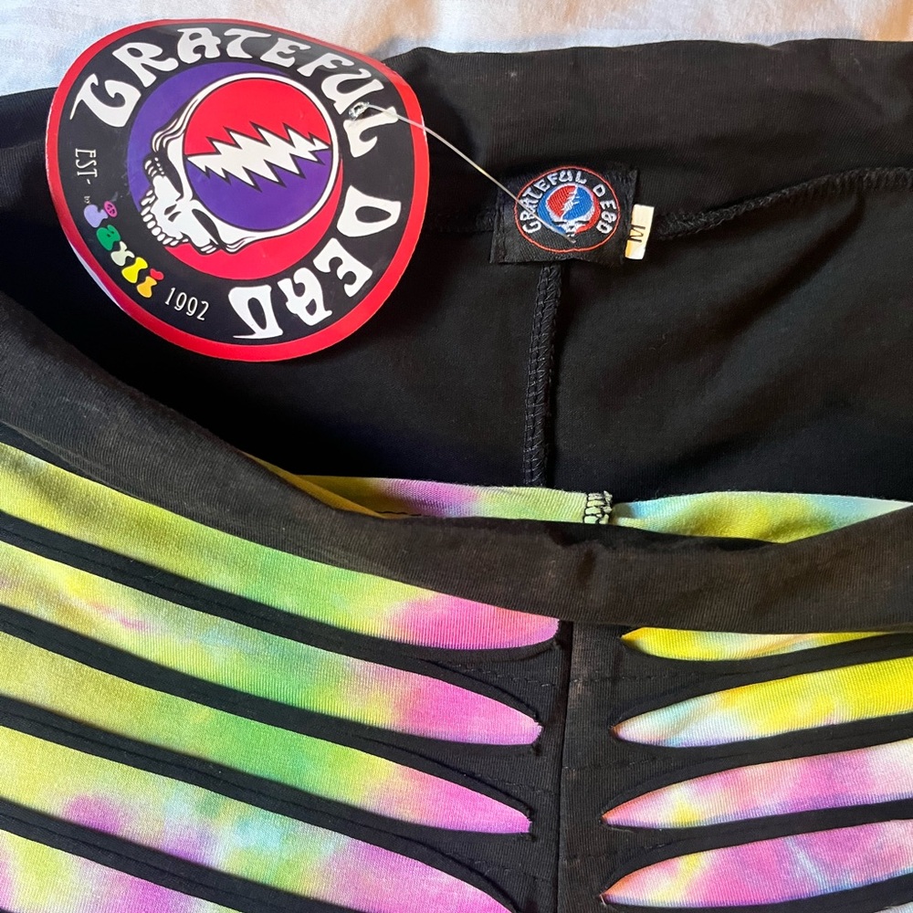 Jayli Grateful Dead Multicolor Tie-Dye Flared Pants with SYF Appliqué NWT - Picture 4 of 4
